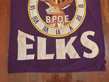 Load image into Gallery viewer, Elks Lodge BPOE Banner Vintage Fraternal Order Decor - Eagle&#39;s Eye Finds
