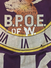Load image into Gallery viewer, Elks Lodge BPOE Banner Vintage Fraternal Order Decor - Eagle&#39;s Eye Finds
