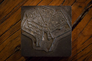 Hand of Cards Vintage Letterpress Block - Eagle's Eye Finds