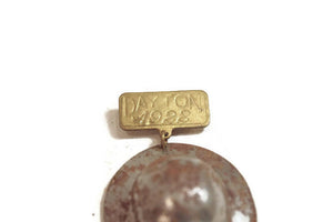 WWI Doughboy Helmet Pin Dayton 1922 Vintage Medal Pin - Eagle's Eye Finds