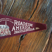 Load image into Gallery viewer, Roadside America Pennsylvania Maroon Felt Pennant Vintage Wall Decor - Eagle&#39;s Eye Finds
