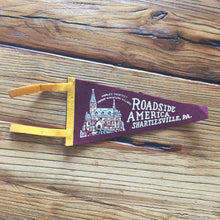 Load image into Gallery viewer, Roadside America Pennsylvania Maroon Felt Pennant Vintage Wall Decor - Eagle&#39;s Eye Finds
