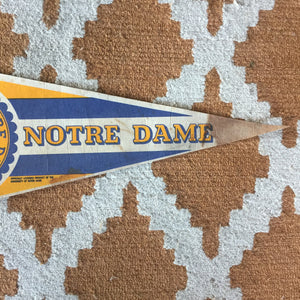 University of Notre Dame Felt Pennant Vintage Collegiate Wall Decor - Eagle's Eye Finds