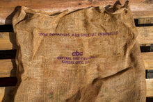 Load image into Gallery viewer, Crystal Champ Potato Sack Vintage Burlap Bag - Eagle&#39;s Eye Finds
