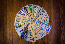 Load image into Gallery viewer, Fifty (50) State License Plate Run Unique Vintage Wall Decor - Eagle&#39;s Eye Finds
