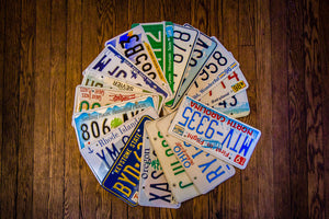 Fifty (50) State License Plate Run Unique Vintage Wall Decor - Eagle's Eye Finds