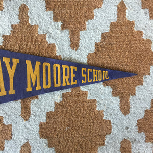 May Moore School Vintage Felt Pennant Wall Decor - Eagle's Eye Finds