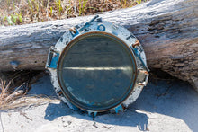 Load image into Gallery viewer, Painted Brass Porthole Window Antique Nautical Porthole - Eagle&#39;s Eye Finds
