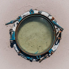 Load image into Gallery viewer, Painted Brass Porthole Window Antique Nautical Porthole - Eagle&#39;s Eye Finds
