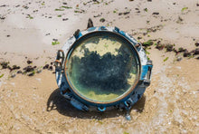 Load image into Gallery viewer, Painted Brass Porthole Window Antique Nautical Porthole - Eagle&#39;s Eye Finds
