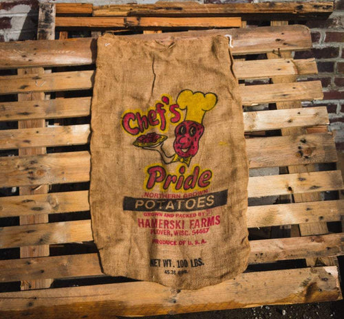 Chef's Pride Potato Sack Vintage Burlap Bag - Eagle's Eye Finds