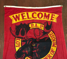 Load image into Gallery viewer, Loyal Order of Moose Banner Vintage Fraternal Order Decor - Eagle&#39;s Eye Finds

