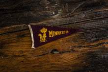 Load image into Gallery viewer, University of Minnesota Mini Felt Pennant Vintage College Decor - Eagle&#39;s Eye Finds
