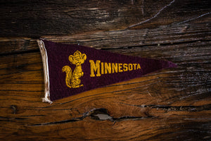 University of Minnesota Mini Felt Pennant Vintage College Decor - Eagle's Eye Finds