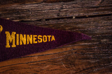 Load image into Gallery viewer, University of Minnesota Mini Felt Pennant Vintage College Decor - Eagle&#39;s Eye Finds
