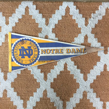 Load image into Gallery viewer, University of Notre Dame Felt Pennant Vintage Collegiate Wall Decor - Eagle&#39;s Eye Finds
