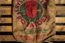 Load image into Gallery viewer, Crystal Champ Potato Sack Vintage Burlap Bag - Eagle&#39;s Eye Finds
