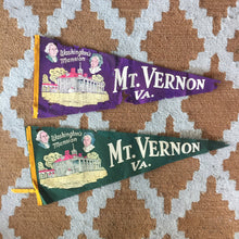 Load image into Gallery viewer, Mt. Vernon Virginia Felt Pennant Wall Decor Various Colors Available - Eagle&#39;s Eye Finds

