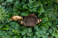 Load image into Gallery viewer, Brass Swan Planter Vintage Bohemian Bird Decor - Eagle&#39;s Eye Finds
