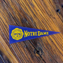 Load image into Gallery viewer, Notre Dame Fighting Irish Mini Felt Pennant Vintage College Decor - Eagle&#39;s Eye Finds
