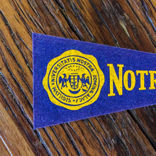 Load image into Gallery viewer, Notre Dame Fighting Irish Mini Felt Pennant Vintage College Decor - Eagle&#39;s Eye Finds
