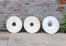 Load image into Gallery viewer, Porcelain Ruffled Lamp Shades Vintage Radial Wave Industrial Decor - Eagle&#39;s Eye Finds
