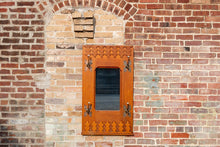 Load image into Gallery viewer, Oak Hall Mirror Hat Rack 1920&#39;s Vintage Wood Entryway Furniture - Eagle&#39;s Eye Finds
