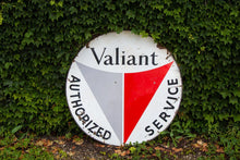 Load image into Gallery viewer, Plymouth Valiant Authorized Service Double Sided Porcelain Sign Vintage Auto, Gas, and Oil Signage - Eagle&#39;s Eye Finds
