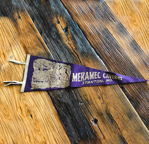 Meramec Caverns, Stanton Missouri Felt Pennant Vintage Wall Hanging Decor - Eagle's Eye Finds