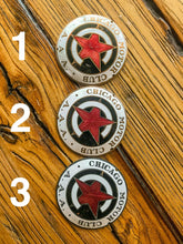 Load image into Gallery viewer, Chicago Motor Club AAA Vintage Porcelain Radiator Badges - Eagle&#39;s Eye Finds
