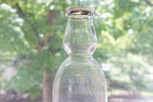Chevy Chase Milk Bottle Vintage Glass Dairy Bottle from Chestnut Farms, Washington DC - Eagle's Eye Finds