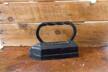 Load image into Gallery viewer, S. H. Co. Sad Iron Vintage Primitive Twisted Handled Tailor&#39;s Iron - Eagle&#39;s Eye Finds
