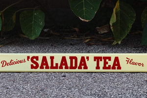 Porcelain Salada Tea Screen Door Push Vintage Advertising Wall Decor - Eagle's Eye Finds