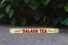 Load image into Gallery viewer, Porcelain Salada Tea Screen Door Push Vintage Advertising Wall Decor - Eagle&#39;s Eye Finds

