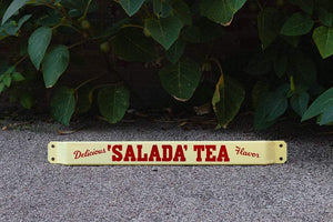 Porcelain Salada Tea Screen Door Push Vintage Advertising Wall Decor - Eagle's Eye Finds