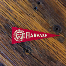 Load image into Gallery viewer, Harvard Mini Felt Pennant Vintage College Decor - Eagle&#39;s Eye Finds
