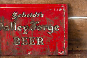 Scheidt's Valley Forge Beer Sign Vintage Advertising Decor - Eagle's Eye Finds