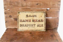 Load image into Gallery viewer, Scheidt&#39;s Rams Head Ale Beer Sign Vintage Advertising Decor - Eagle&#39;s Eye Finds
