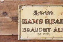 Load image into Gallery viewer, Scheidt&#39;s Rams Head Ale Beer Sign Vintage Advertising Decor - Eagle&#39;s Eye Finds

