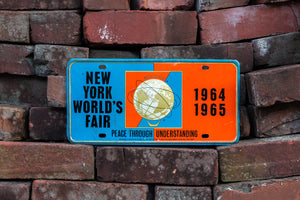 New York 1964 1965 World's Fair License Plate Vintage New York City Souvenir Booster Plate - Eagle's Eye Finds