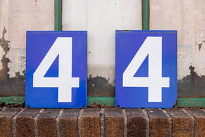 Blue and White Porcelain Number Signs Vintage Wall Hanging - Eagle's Eye Finds