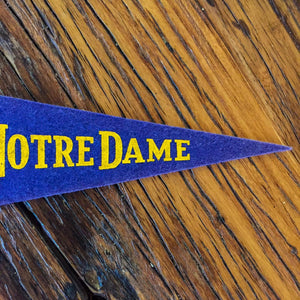 Notre Dame Fighting Irish Mini Felt Pennant Vintage College Decor - Eagle's Eye Finds