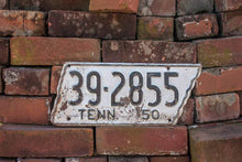 Load image into Gallery viewer, 1950 Tennessee License Plate State Shaped Vintage Wall Decor - Eagle&#39;s Eye Finds

