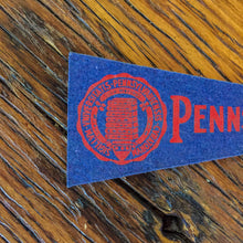Load image into Gallery viewer, University of Pennsylvania Mini Felt Pennant Vintage College Decor - Eagle&#39;s Eye Finds
