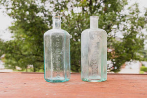 Pepto-Mangan (Gude) Vintage Aqua Bottles - Eagle's Eye Finds