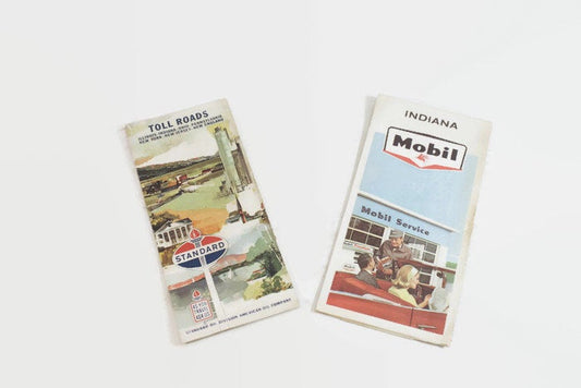 Mobil and Standard Oil Midwest Road Maps Vintage Gas Station Ephemera - Eagle's Eye Finds