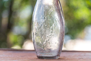 Arctic Fruit Juice Bowling Pin Soda Bottle Vintage Amethyst Bottle Vase - Eagle's Eye Finds