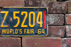 New York 1964 World's Fair Vintage License Plate - Eagle's Eye Finds