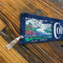 Load image into Gallery viewer, Columbia Ice Fields Canada Navy Blue Felt Pennant Vintage Wall Decor - Eagle&#39;s Eye Finds
