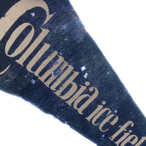 Columbia Ice Fields Canada Navy Blue Felt Pennant Vintage Wall Decor - Eagle's Eye Finds